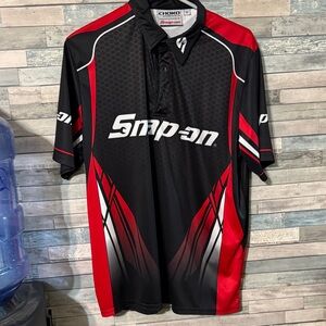 Snap-on Black and Red Men's Polo Shirt